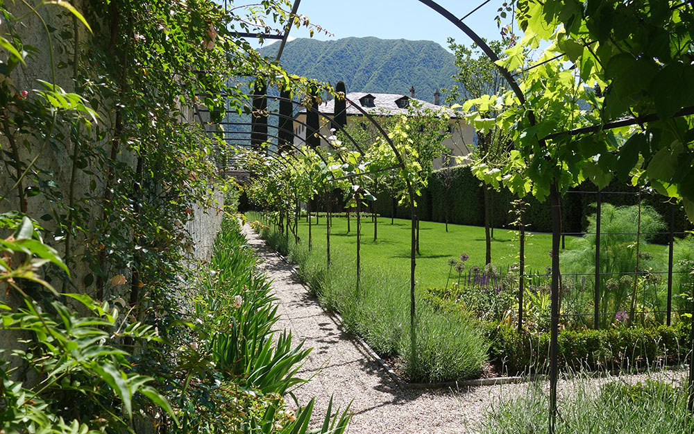 Landscape design at  Villa Balbiano Lake Como