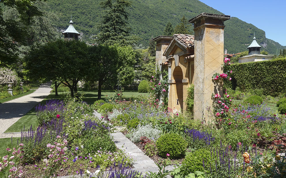 Landscape design at  Villa Balbiano Lake Como