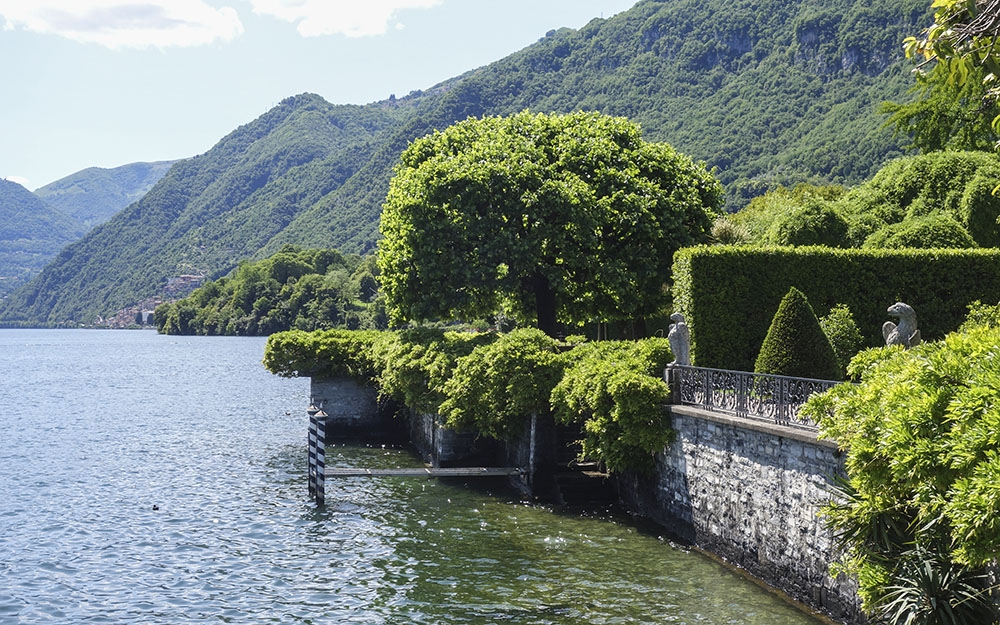 Landscape design at  Villa Balbiano Lake Como
