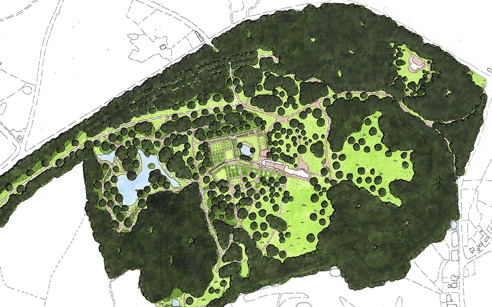 Landscape restoration - survey & plan, Dropmore Buckinghamshire