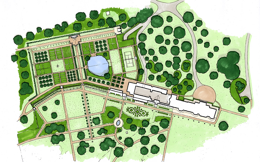 Landscape restoration - survey & plan, Dropmore Buckinghamshire